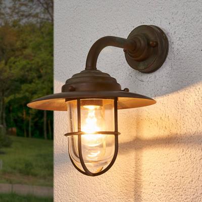 Moretti Luce Außenwandleuchte Antique mit Gitter, Glas klar