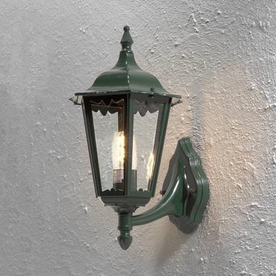 Konstsmide Außenwandleuchte Firenze, grün, Fassung oben, 48 cm