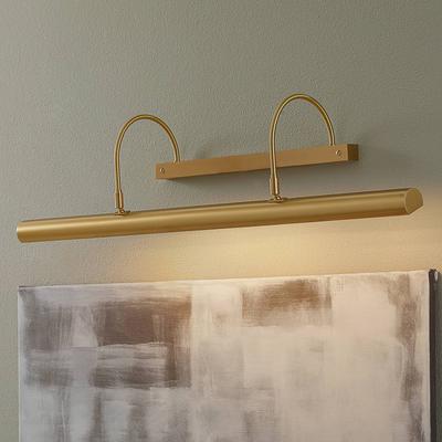 Knapstein Lange Bilderleuchte PICTURE messing matt PICTURE, dimmbar, messing / gold, für Flurbereich, Messing, Design, Wandleuchte, Wandlampe Innen Image
