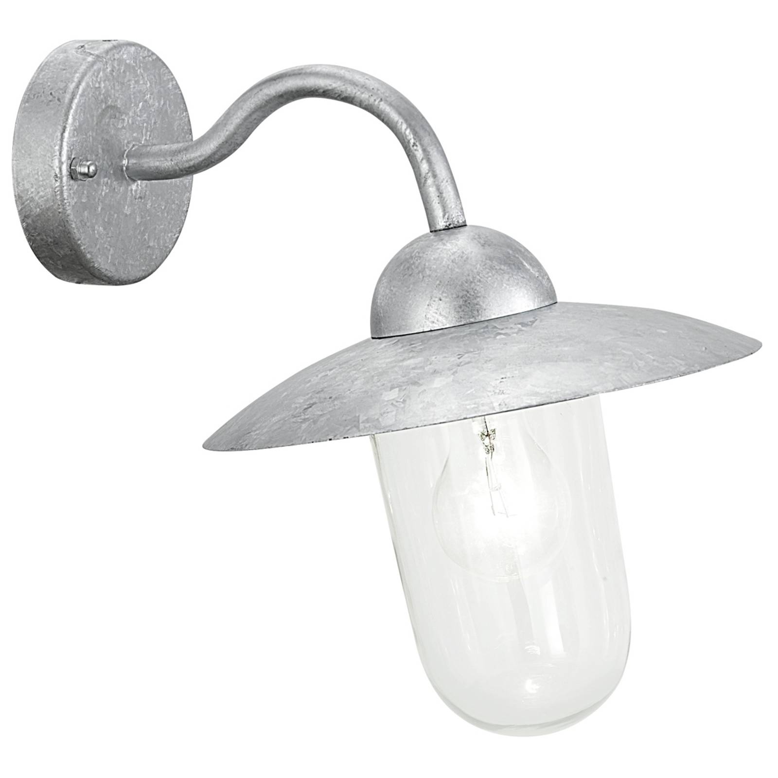 EGLO Aussenwandleuchte MILTON, alu / grau / zink, Glas, Modern, Wandleuchte außen Image