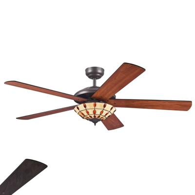 Westinghouse Comet T - Ventilator mit Tiffany Glas Image