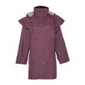 Country Estate Ladies Windsor Waterproof Fabric Lightweight Lined Riding Cape Coat Jacket Trench Coats Macs Lined Detachable Hood Taped Seams Walking Outdoors Countrywear Plum Size 18