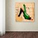 Trademark Fine Art "Suede Heel Green" by Roderick Stevens Graphic Art on Wrapped Canvas Canvas | 14 H x 14 W x 2 D in | Wayfair RS969-C1414GG