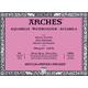 ARCHES 26 x 36 cm 300 GSM Hot Pressed Glued on 4 Sides Block Watercolour Paper - Natural White (Pack of 20 Sheets)