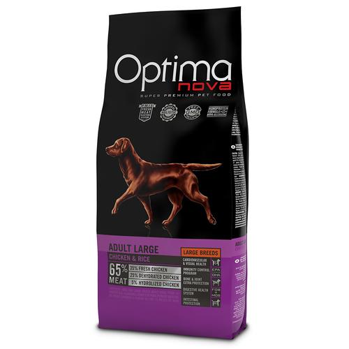 2 x 12 kg Optimanova Adult Single-Protein Premiumfutter zum Sonderpreis! - Large Huhn & Reis