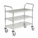 Nexel 3 Shelf Utility Cart w/ Braking Casters Metal in Gray | 39 H x 30 W x 18 D in | Wayfair 1836P3CB
