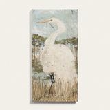 White Heron Stretched Canvas - 40"x20" - Ballard Designs 40"x20" - Ballard Designs