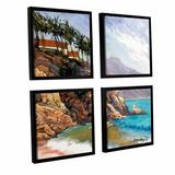 ArtWall Cabo San Lucas by Rick Kersten 4 Piece Framed Painting Print on Canvas Set Canvas in White | 36 H x 36 W x 2 D in | Wayfair 0ker035e3636f