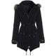 SS7 Clothing Black Oversized Hood Parka Womens Coat Sizes 8-24 (22)