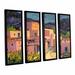 ArtWall Taos Pueblo by Rick Kersten 4 Piece Framed Painting Print on Canvas Set Metal in Green/Pink | 24 H x 32 W x 2 D in | Wayfair 0ker016d2432f