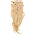 Love Hair Extensions Human Hair Silky Straight 10-Piece Full Head Set 18-inch Cream Blonde