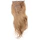 Love Hair Extensions Human Hair Silky Straight 10 Piece Full Head Set 18-inch Ash Blonde