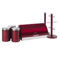 Morphy Richards 974100 Accents 6 Piece Storage Set, Stainless Steel, Red