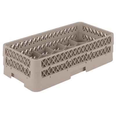 Vollrath HR1FA Traex® Half-Size Beige 17 Compartment 5 1/2" Tall Glass Rack