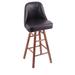 Holland Bar Stool Grizzly 24" Swivel Bar Stool Wood/Upholstered in Red/Black/Brown | 41 H in | Wayfair Griz24MSMed