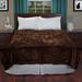 Lavish Home Faux Fur 91x81 Throw Blanket - Oversized Machine-Washable Mink-Style Bedding - 7.8lb Heavy Blanket Polyester in Brown | 81 W in | Wayfair