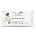 Eco by Naty plastikfreie Baby Feuchttücher unparfümiert - 100 % kompostierbare und pflanzliche Tücher, gut für Babys und die empfindliche Haut von Neugeborenen (12 x 56 | 672 Stück