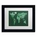 Trademark Fine Art 'Text Map of the World' by Michael Tompsett Framed Graphic Art Canvas | 11 H x 14 W x 0.5 D in | Wayfair MT0487-B1114MF