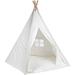 Trademark Innovations Authentic Giant Triangular Play Tent w/ Carrying Bag Cotton in Blue/Gray/Pink | 72 H x 48 W x 48 D in | Wayfair TEEPEE