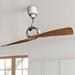 54" Kichler Link Nickel Walnut 2-Blade Modern Indoor Fan with Remote