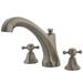 Kingston Brass Metropolitan Double Handle Deck Mounted Roman Tub Faucet in Gray | Wayfair KS4328BX