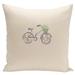 e by design Bicicleta Solo Square Pillow Polyester/Polyfill blend | 16 H x 16 W x 6 D in | Wayfair PO-GH2-Bicicileta_Solo-16