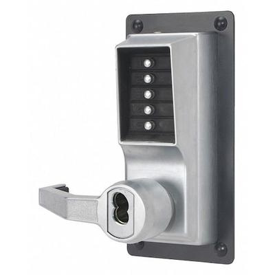 SIMPLEX LLP1020B26D41 Mechanical Push Button Lockset, Satin Chrome, 1-3/8" to