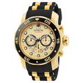 INVICTA Men's 17566 Pro Diver Analog Display Swiss Quartz Black Watch, Stainless Steel, Diver,Quartz Movement