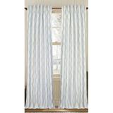 Gracious Living Ashley Striped Semi-Sheer Rod Pocket Single Curtain Panel Cotton Blend in White | 96 H in | Wayfair ASHWHI0096