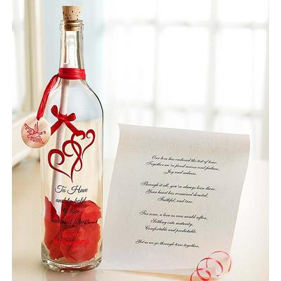 1-800-Flowers Everyday Gift Delivery Personalized Message In A Bottle Anniversary Our Love Has Endured Scroll