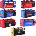 MAR | Sports Duffle Gym Bag (All in One) Unique Bottle Holder, MMA Styled Multi-Compartment Holdall, Fitness Kitbag for Mixed Martial Arts, Unisex Equipment Carry Bag - Red & Black Kit Bag