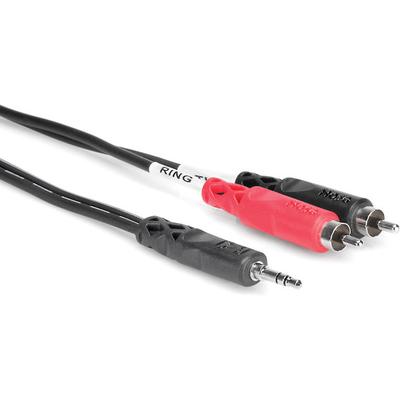 HOSA 3.5 mm TRS to Dual RCA, 6 ft Stereo Breakout