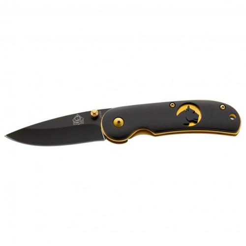 Puma Tec - Einhandmesser Gold Platinen - Messer Gr 6,3 cm schwarz