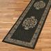 Antique Medallion Rug Runner, 2'3" x 11'9", Black