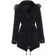 SS7 Clothing Black Oversized Hood Parka Womens Coat Sizes 8-24 (24)
