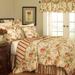 Waverly Charleston Chirp Reversible Quilt Set Polyester/Polyfill/Cotton in Brown/Orange/Red | King Quilt + 3 Additional Pieces | Wayfair