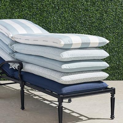 Single-piped Outdoor Chaise Cushion - Dove, 80"L x 26"W - Frontgate