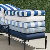 Double-piped Outdoor Chaise Cushion - Resort Stripe Gingko, 75"L x 23"W - Frontgate