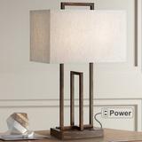 Lite Source Farren 26 1/2" 2-Outlet Dark Bronze Table Lamp