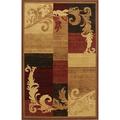 Home Dynamix Catalina Pierre Contemporary Scroll Area Rug Brown/Red 7 10 x10 2