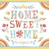 Oopsy Daisy Home Sweet Home Floral Canvas Art Canvas in White | 14 H x 14 W x 1.5 D in | Wayfair NB15986