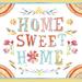 Oopsy Daisy Home Sweet Home Floral Canvas Art Canvas in White | 14 H x 14 W x 1.5 D in | Wayfair NB15986