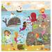 Oopsy Daisy Mermaid Mingle & Play Canvas Art Canvas in Blue/Brown | 18 H x 18 W x 1.5 D in | Wayfair NB20491