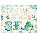 Oopsy Daisy Take Me to the Sea Canvas Art Canvas in Green | 18 H x 24 W x 1.5 D in | Wayfair NB15959