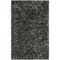 SAFAVIEH Malibu Marina Confetti Polyester Shag Area Rug Charcoal 2 6 x 4