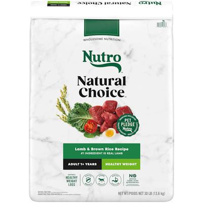 Nutro Natural Choice Healthy Weight Lamb and Brown Rice Recipe Adult Dry Dog Food, 30 lbs.