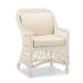 Hampton Dining Replacement Cushions - Dining Arm Chair, Solid, Linen Flax with Logic Bone Piping - Frontgate