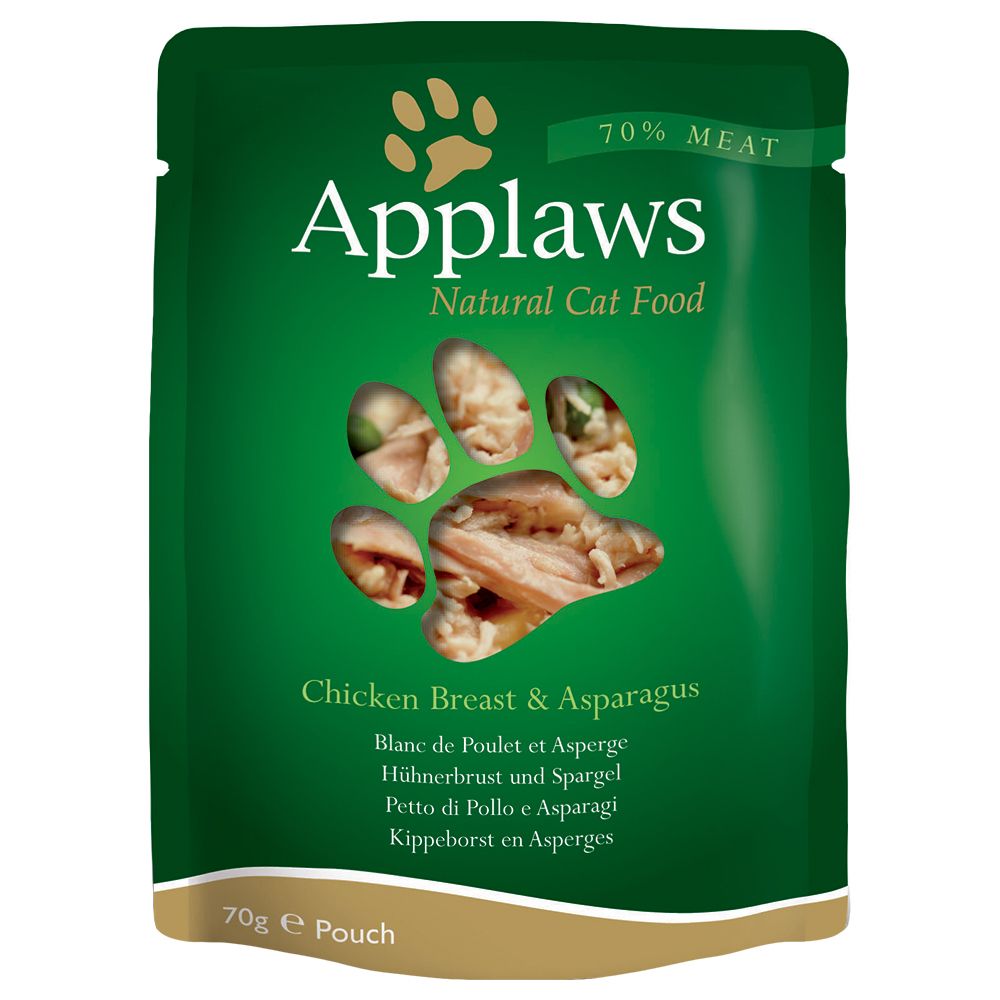 Applaws Buste in Brodo 12 x 70 g - Petto di Pollo e Asparagi