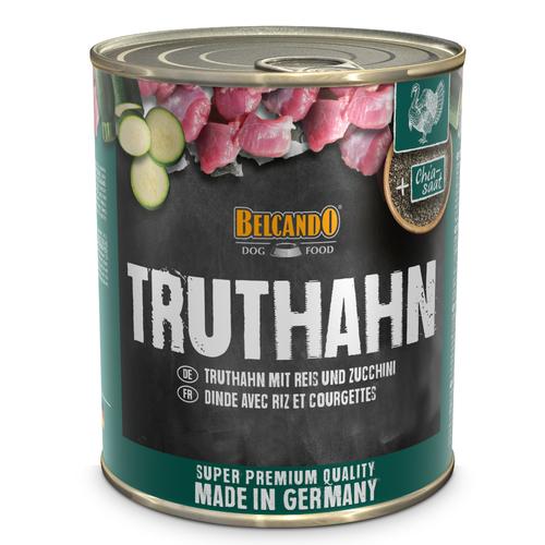 24 x 800 g Truthahn mit Reis & Zucchini BELCANDO Super Premium Hundefutter nass