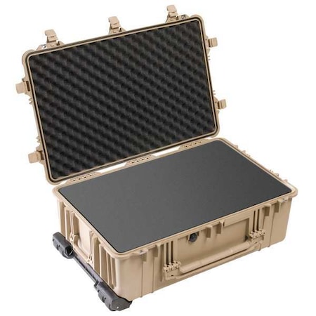 PELICAN 1650 Desert Tan Protective Case, 31.59"L x 20.47"W x 12.45"D